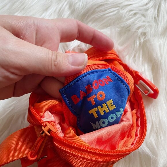 Baboon To The Moon Bright Red Orange 1.2 L Sling Crossbody Purse Bag - Picture 8 of 10